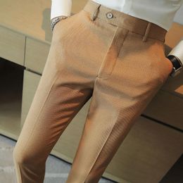 Men's Suits Suit Trousers Slacks Mens Formal Dress Pants Man Casual Tailoring Slim Feet Clothes Luxury Elegant Business A112