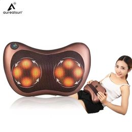 Electric Neck Massager Pillowl Shoulder Back Heating Kneading Infrared therapy shiatsu Pain Relax Muscles Relieve Small Massage 240118
