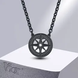 Pendant Necklaces Vnox Trendy Star For Men Women Anti Allergy Stainless Steel Hollow Eight Awn Collar Gift Jewellery