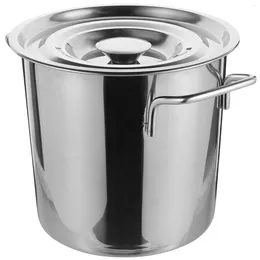 Double Boilers Steamer Ear Soup Bucket With Lid Trash Can Food Containers Lids Stainless Steel Crawfish Cook Pot