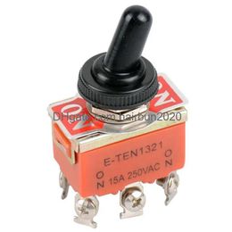 Switches Wholesale 6-Pin Toggle Dpdt Dc Moto Reverse On-Off-On Switch 15A 250V Mini Cap Drop Delivery Office School Business Industr Dhb0L