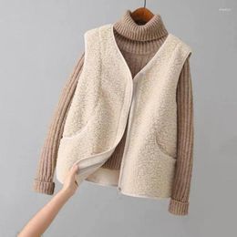 Women's Vests Spring And Autumn Imitation Lamb Wool Vest Coat Fur Integrated Outer Wear Trendy For Women