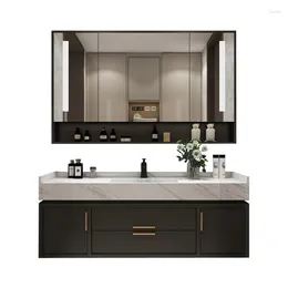 Bathroom Sink Faucets Smart Wall Cupboard Combination Double Basin Washbasin Marble Washstand