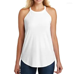 Women's Tanks Halter Sleeveless Sexy Shirt Summer 2024 Fashion Women Top Solid Casual Loose Sport Vest Elegant Blouse 25825