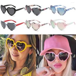 Outdoor Eyewear Funny Women's Fashion Candy Color Beach Shades Sun Glasses Heart-shaped Love Polarized Heart Sunglasses