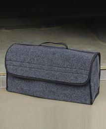 Car Organiser Trunk Storage Bag Foldable Felt Auto Boot Box Travel Luggage Tools Tidy Styling Gray8800325