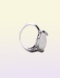 New 925 Silver Simple Opal ladies Retro punk ring ring Fit Cubic Anniversary Jewelry for Women Christmas Gift4869266