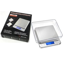 Weighing Scales Wholesale Electronic Digital Kitchen Scale 500G/0.01G 1Kg 2Kg 3Kg/0.1G Precise Pocket Lcd Display Weight Grammes Nce Mea Dhim3