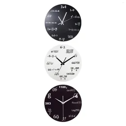 Wall Clocks Math Clock Easy To Instal Non Ticking For Classroom Bedroom Office