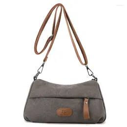 Waist Bags 2024 Shoulder Bag Women's Trendy All-Match Simple Fashion Canvas Korean Style Large Capacity Travel Crossbody