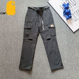 cargo pants Cahar tt Classic Logging Trousers Heavy industry sweatpants Fashion Brand Washed Make Old Overalls Knee Cloth Detail workmanship Multiple pockets