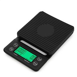 5kg 3kg Capacity Electronic Kitchen Scale Timing LCD Display Coffee Weighing 240129