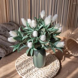 Decorative Flowers Artificial Plants Reed Grass Potted Rabbitail Tail Home Plantas Artificiales Para Decoracion Fake Flower Ornament Props