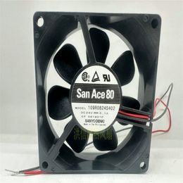 Original 8025 109R0824S402 DC24V 0.1A 80 * 25MM two wire frequency converter fan