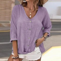 Women's Blouses Leisure Loose Shirts Button Lapel Cardigan Top Lady Long Sleeve Oversized M-3XL Shirt Womens Casual Tunic Blusas