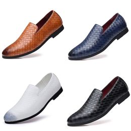 Plus Size PU matte leather business shoes men black brown grey blue dress shoes trainers sneakers