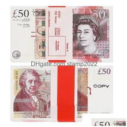 Other Festive Party Supplies Prop Money Faux Billet Copy Paper Toys Usa 20 50 100 Fake Dollar Euro Movie Banknote For Kids Christm Dh0V5