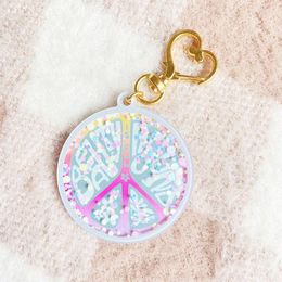 Keychains Acrylic Small Batch Custom Color Sequins Polka Dot Brand Lovely Key Chain Holder