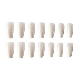 False Nails Long White Solid Colour Artificial Nail Decoration Diy Press-On For Professional Salon Supply Drop Delivery Health Beauty A Otyk2