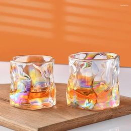 Wine Glasses Twisted Flower Whiskey Glass Transparent Beer Water Cup Coffee Origami Ins Style Creative Drinkware
