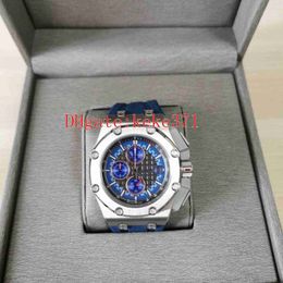 Topselling men watches Wristwatches 26568PM OO A021CA 01 26568 44mm Natural rubber strap Stainless VK Quartz Chronograph Working M261M