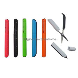 Ballpoint Pens Wholesale Style Folding Scissors Student Safety Office Cutting Supplies School Hand Cut Tools Drop Delivery Business Dhgn7