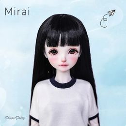 Shuga Fairy Mirai 1/5 BJD Doll Ruoguan Body long Black Hair Swimmer Girl Features Of Juvenile Sense Resin Joint Doll 240129