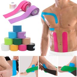 Knee Pads Kinesiology Tape Sport Athletics Elastic Brace Support Elbow Protector Pad Volleyball Bandage Fixer Wristbands Bandag