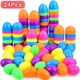 2412pcs Plastic Egg Easter Eggs Diy Kids Toy Decoration For Hunt Surprise Party Supplie 240122