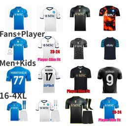 SSC 23 24 Napoli soccer jerseys Maglia Naples 2023 2024 ZIELINSKI ANGUISSA OLIVERA KVARATSKHELIA FOOTBALL SHIRT OSIMHEN FABIAN LOZANO men kids Maillot de foot 16-4XL