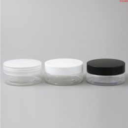 50g Empty Clear Pet Cream Jar Pot With White Black Lids with PE Pad 5/3oz Cosmetic Container Thread size 67mm 24pcshigh qualtity Bseon