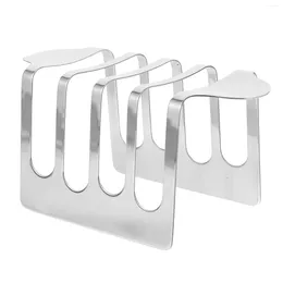 Kitchen Storage Bread Rack Shelf Supplies Loaf Dog Serving Holder Food Stainless Steel Tableware For Breakfast Tray Sliced