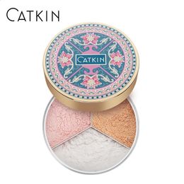 CATKIN Eternal Love 5.2g*3 Trio-Color Loose Powder Adjusting Skin Tone Clean the Makeup Base Balance Skin Oil Moistures 240124