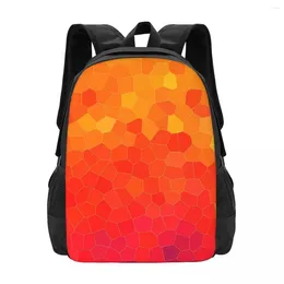 School Bags Abstract Hives Backpack Campfire Print Women Polyester Camping Backpacks Big Cool Rucksack