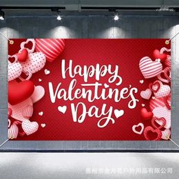 Tapestries Valentine's Day Outdoor Garage Door Tapestry Cloth Holiday Party Decoration Background Matching Hanging