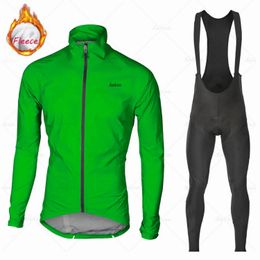 2023 Mens Winter Thermal Fleece Cycling Jersey Set MTB Uniform Bicycle Clothes Maillot Ropa Ciclismo Long Sleeve Bike Clothing 240131