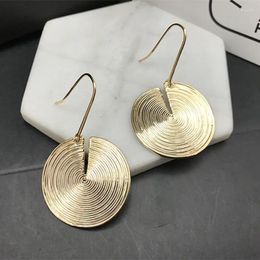 Stud Earrings European And American Personality Asymmetrical Cold Wind Korean Temperament Geometric Metal