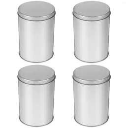 Storage Bottles 4 Pcs Sealed Box Tea Containers Jar Tinplate Canister Metal Zyn Tank Coffee Powder