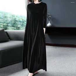 Casual Dresses Vacation Dress Classic Skin-touch Party Women Simple Solid Colour Maxi For Shopping
