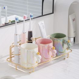 Bath Accessory Set Bathroom Dialogue Mouthwash Cup Toothbrush Storage Toilet Accessories Living Room Home Decoration Housewarming Gift