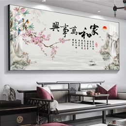 Chinese Style Landscape Artist and Wanshixing Art Painting Living Room Mural Poster Wall Decoration Home 240123