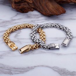 Link Bracelets Titanium Steel Jewellery Stainless Braided Men's Domineering Retro Gift