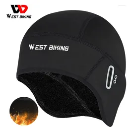 Cycling Caps WEST BIKING Winter Cap Thicken Warm Sport Bandana Men Women Outdoor Sports Ski Fishing Hat Bike Helmet Fleece Liner