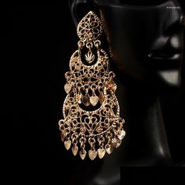 Dangle Chandelier Earrings Vintage Womens Moon Drop Arabian Luxury Bridal Gold Colour Delivery Jewellery Ot3Il
