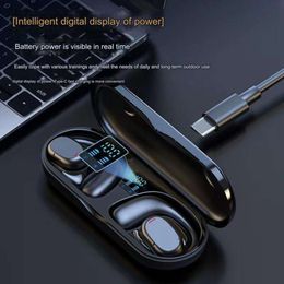 Non in Bluetooth Earphones True Wireless Sports Ear Mounted Intelligent Digital Display Ultra Long Battery Life Running Listening to Music High Sound