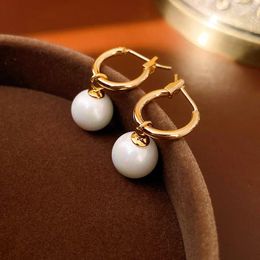 Dangle Earrings Trend 2024 Cute Pearl Luxury Quality Jewellery For Women Daily Korean Fashion