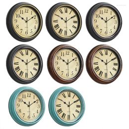 Wall Clocks Clock 12-inch Large Retro Non Ticking Classical Quiet Living Room Kitchen Bedroom Office Decor