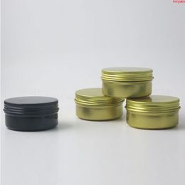 50 x 80g Gold Aluminium Jar Tins Containers 80cc metal jar for cream powder gel use 80ml Aluminium containerhigh qualtity Xtmlm