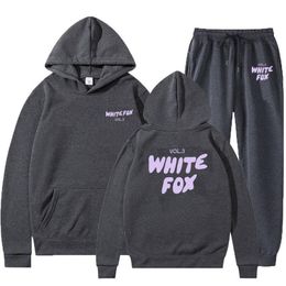 Designer Tracksuit Women White Fox Hoodie Sets Two 2 Piece Set Women Clothes Clothing Set Sporty Long Sleeved Pullover Hooded Tracksuits jogging suits KN24