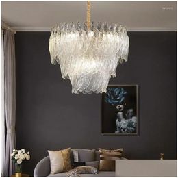 Chandeliers Design Modern Style Golden Chandelier Creative Art Handmade Glass Lamp Bedroom Living Room Round Dining Rectangar Drop De Dhvzx